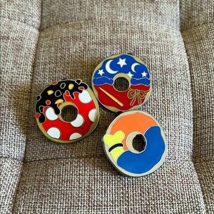 Set of 3 Donut-Shaped Disney Pins